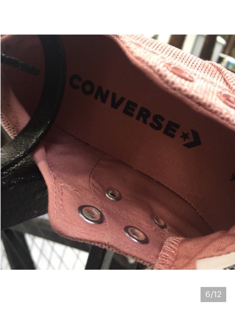 Converse Pink Low-Top Canvas Sneakers with White Toe Cap - Picture 8 of 10